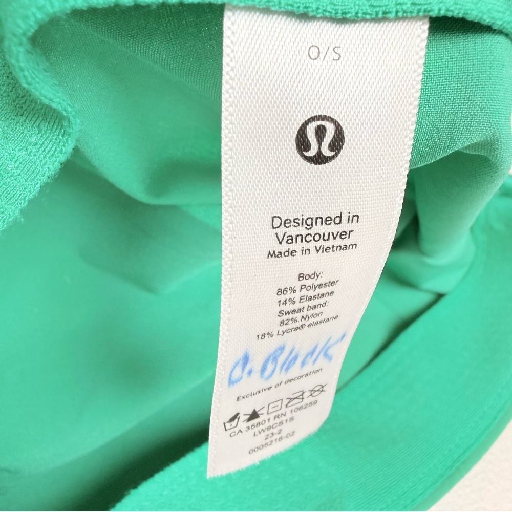 Lululemon Womens Fast and Free Running Hat One Size Green - Picture 6 of 6